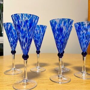 Blue Champagne Glasses